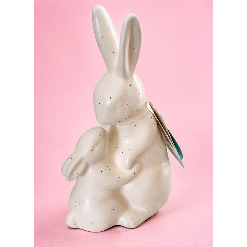 Martha Stewart Bunny Baby Statue Light Up Kissing Speckled Lighted Figurine